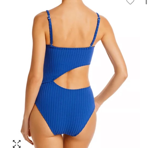 Solid & Striped The Cameron Cutout Ribbed Bandeau One Piece Swimsuit - Picture 2 of 6